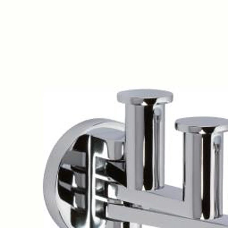 Robe Hook Kubic Triple Pivoting Polished Nickel 2-3/4 Inch 3-1/2 Inch Wall Mount Brass - Frankwebs