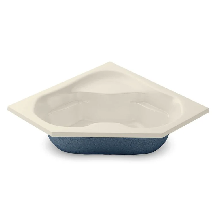 Whirlpool Tub 59-1/4 x 59-1/4 x 21-1/2 Inch Bone Trim Center Drain Outlet Bone Corner - Frankwebs