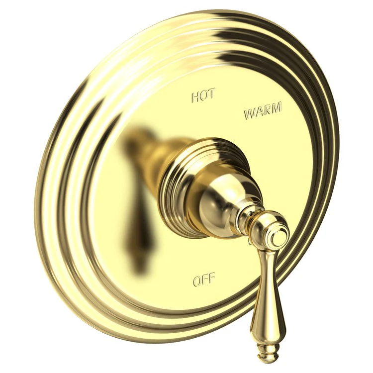 Pressure Balance Valve Trim Seaport Round 1 Lever Polished Brass Uncoated Living ADA Depth 4 Inch - Frankwebs