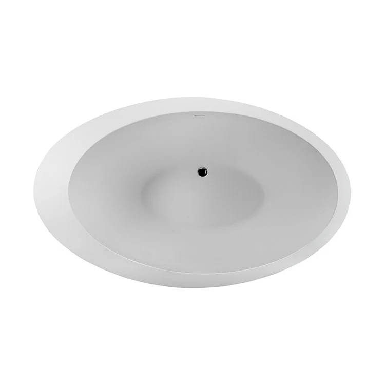 Soaking Tub Cascara 71 x 42 Inch Freestanding Center Biscuit Gloss Sculpturestone 80 Gallons 22-3/4 Inch - Frankwebs