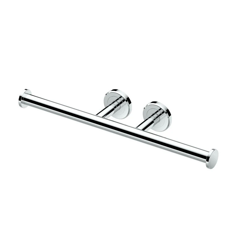 Toilet Paper Holder Latitude II Double Holder Chrome Metal Wall Mount - Frankwebs