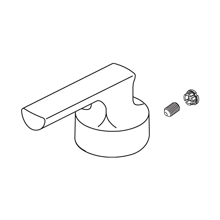 Handle Kit Kintsu Zinc 1 Lever Brilliance Polished Nickel for Lavatory - Frankwebs