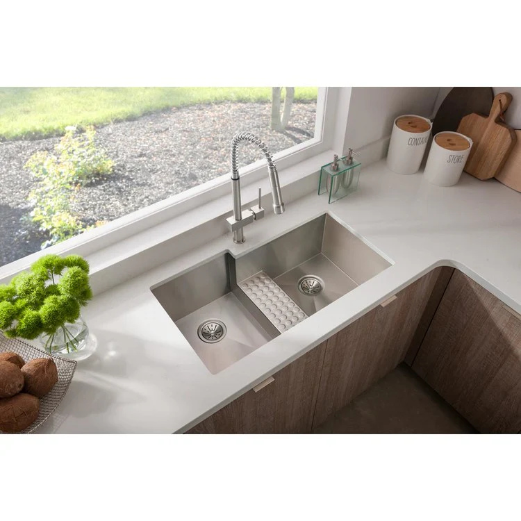 Kitchen Faucet Avado Deck Mount 1 Forward Only Lever ADA Brushed Nickel Semi-Pro 1 Hole Spout Height 21-1/8 Inch - Frankwebs