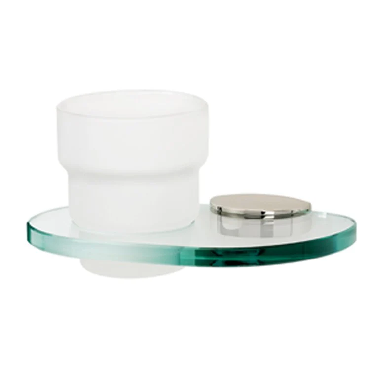 Tumbler Holder Euro Bath Polished Chrome Includes Tumbler Wall Mount Brass/Glass 4-9/16 x 6-11/16 Inch - Frankwebs