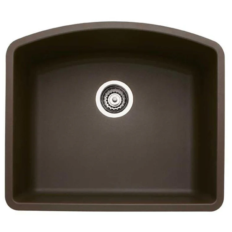 Kitchen Sink Diamond 24 x 21 Inch Single Bowl Single Coal Black Undermount - Frankwebs