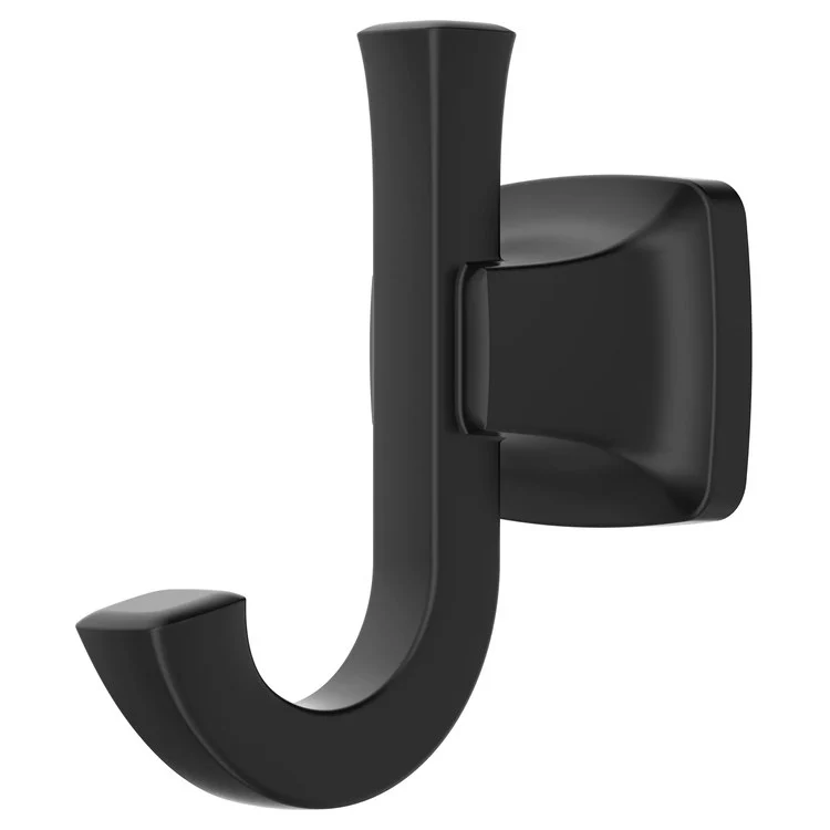 Robe Hook Townsend Double Matte Black 4 Inch Concealed Mount Metal - Frankwebs
