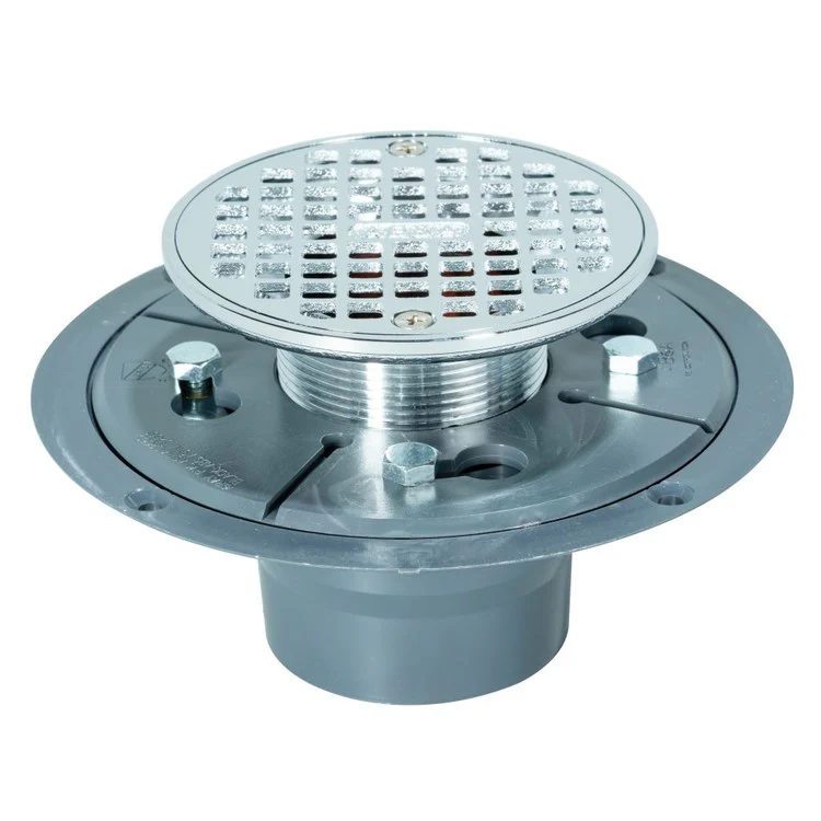 Shower Drain Adjustable Low Profile 2 x 3 Inch Chrome Plated PVC - Frankwebs