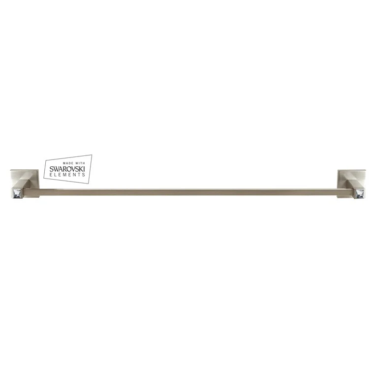 Towel Bar Contemporary I Crystal Bath 30 Inch Polished Chrome Brass 2-1/4 Inch - Frankwebs