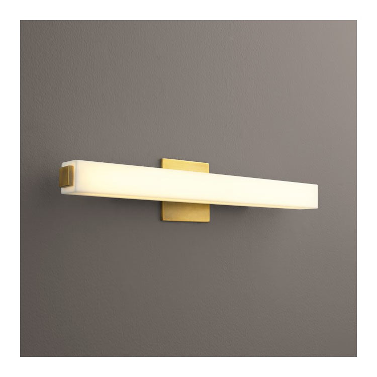 Adelphi Single-Light 12-Watt LED Bathroom Vanity Fixture - Aged Brass - Frankwebs