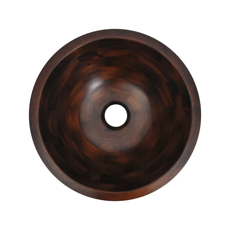 Vessel Catali Above Counter 13-3/4 Inch Mahogany Natural Wood - Frankwebs