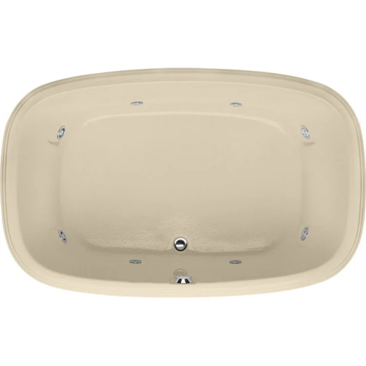 Combination Tub Designer Collection Sylvia 66 x 38 x 22 Inch Drop-In Center Drain Bone Rectangle - Frankwebs