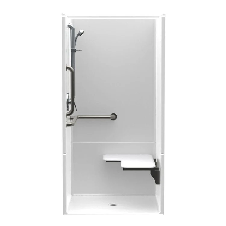 Shower Module 36x36 Inch Center Drain Right Hand Seat White ADA - Frankwebs