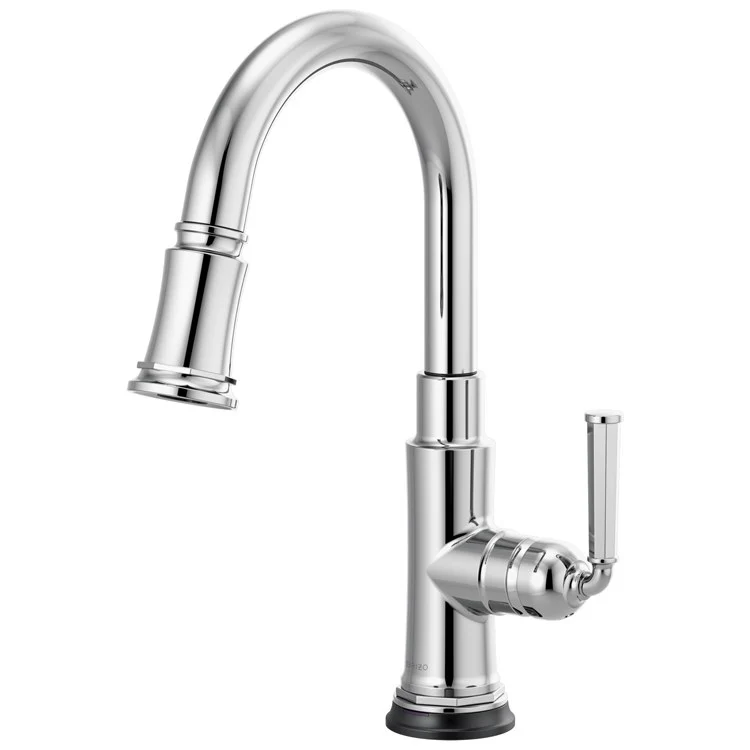 Prep Faucet Rook SmartTouch Technology 1 Lever ADA Brilliance Luxe Steel Pull Down 2 Function Wand Aerated Stream/Spray 360 Degree Swivel - Frankwebs