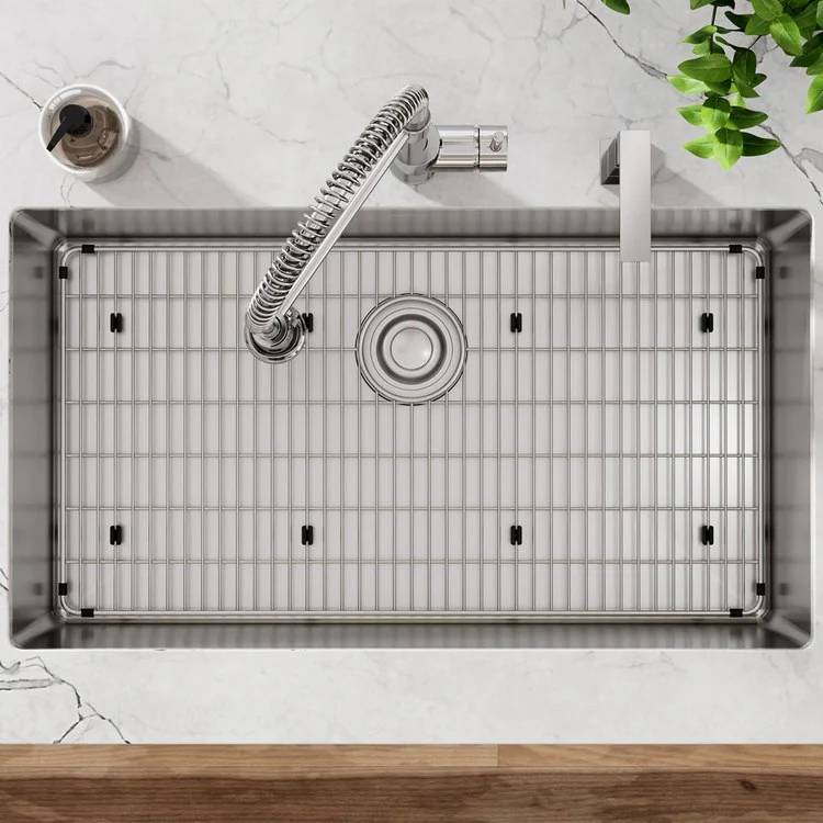 Kitchen Sink Crosstown 33 x 22 Inch Single Bowl Kit FR2 Hole Polished Satin Drop-In Undermount Stainless Steel 18 Gauge - Frankwebs