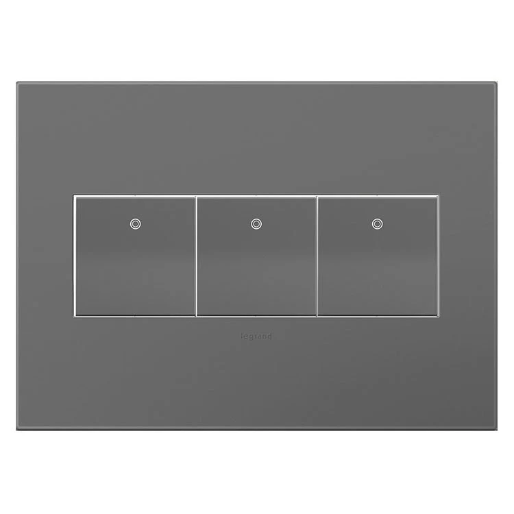 Wall Plate adorne 3 Gang Magnesium 7.06 x 5.13 Inch for adorne Switches/Dimmers and Outlets - Frankwebs