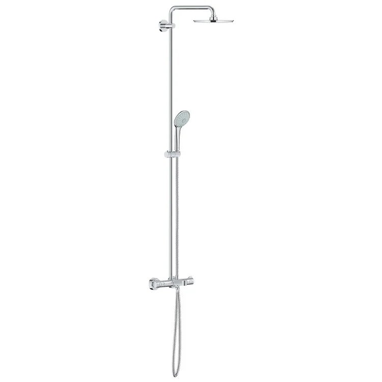 Euphoria 180 Exposed Thermostatic Shower System without Showerhead/Handshower - Frankwebs