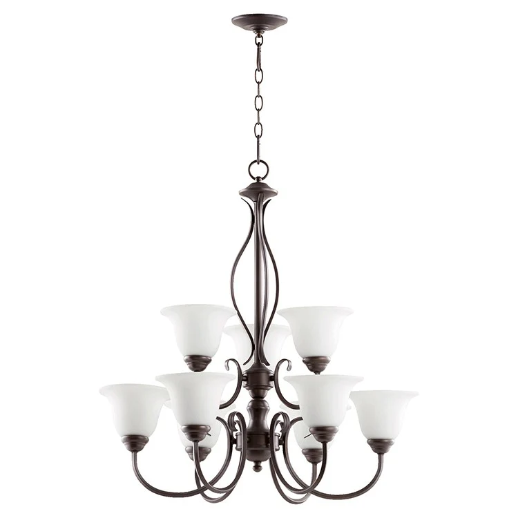 Spencer Nine-Light Two-Tier Chandelier - Frankwebs