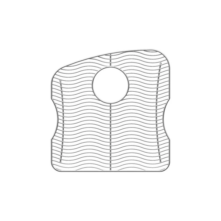 Sink Grid Bottom Grid 17 x 17.5 Inch Polished Stainless Steel for Bowls with Rear Center Drain Opening - Frankwebs