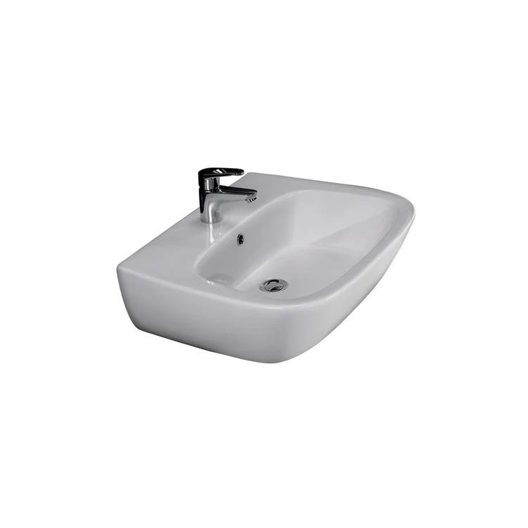 Lavatory Sink Elena 450 Wall Hung 17-3/4 Inch 4 Inch Spread White - Frankwebs