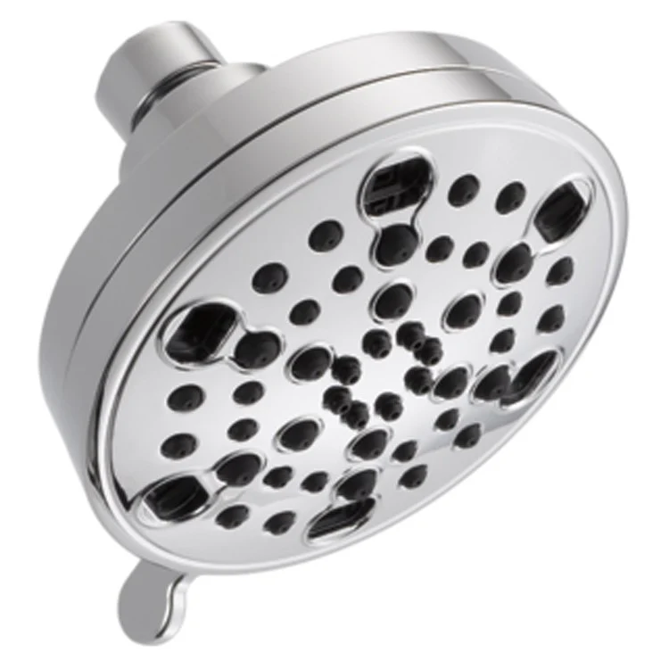 Showerhead Universal Showering Components 5 Function Contemporary Round with H2Okinetic Technology Chrome 4-3/16 Inch 1.75 Gallons per Minute H2Okinetic Full Body Full with Massage Pause - Frankwebs