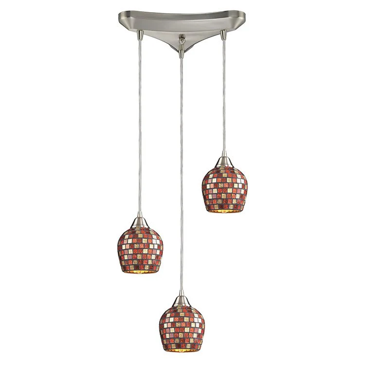 Fusion Three-Light Triangular Pan Pendant - Frankwebs