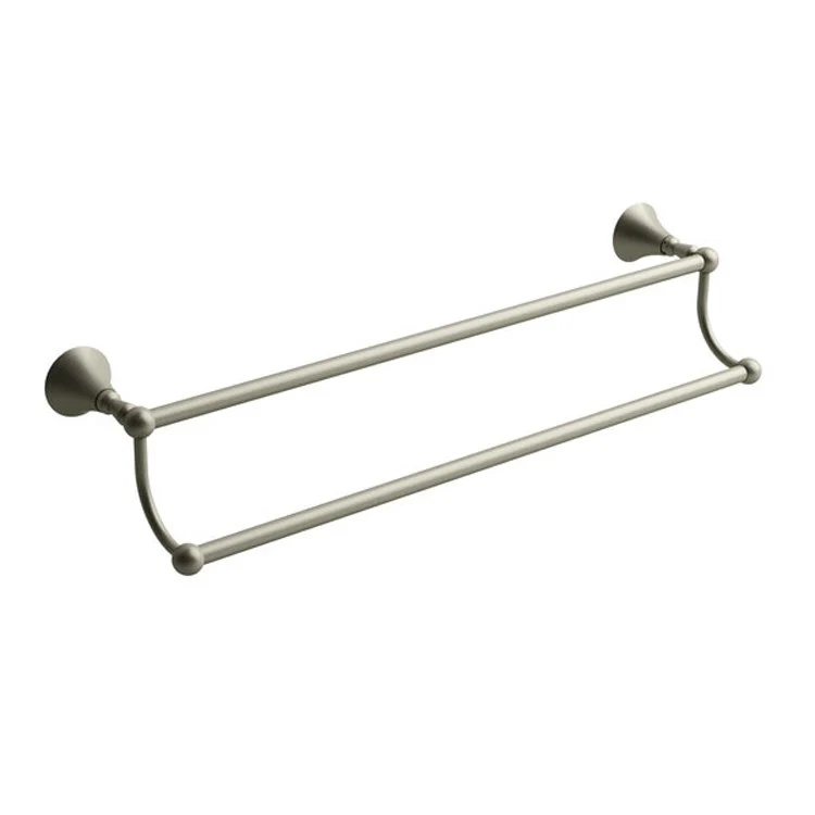 Towel Bar Hudson 24 Inch Double Brushed Nickel Zinc 6-3/4 Inch - Frankwebs