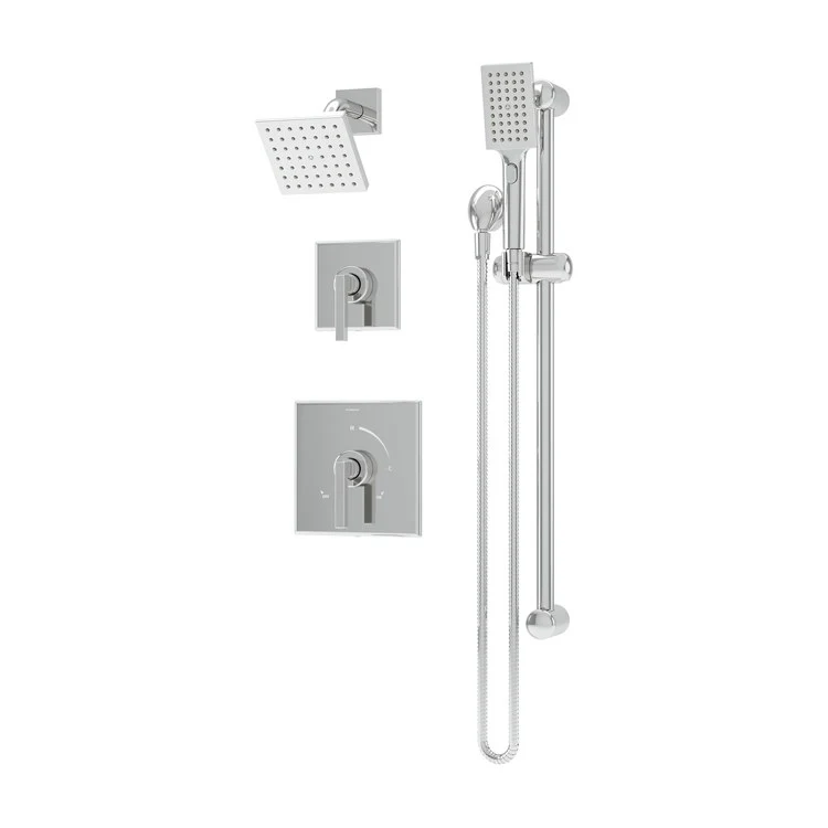 Shower Trim Duro 2 Lever Polished Chrome WaterSense ADA 1.5 Gallons per Minute Less Showerhead for 161 Series Temptrol Valve - Frankwebs