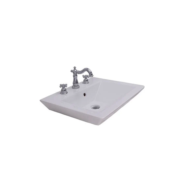 Lavatory Sink Opulence Wall Hung His 23 Inch 4 Inch Spread Rectangle White - Frankwebs