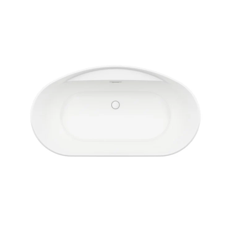 Freestanding Tub Sonoma 58 x 32 x 27 Inch 2 Piece Center Drain White Oval - Frankwebs