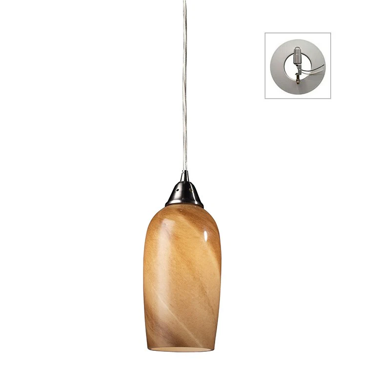 Sandstone Single-Light Pendant with Recessed Light Kit - Frankwebs
