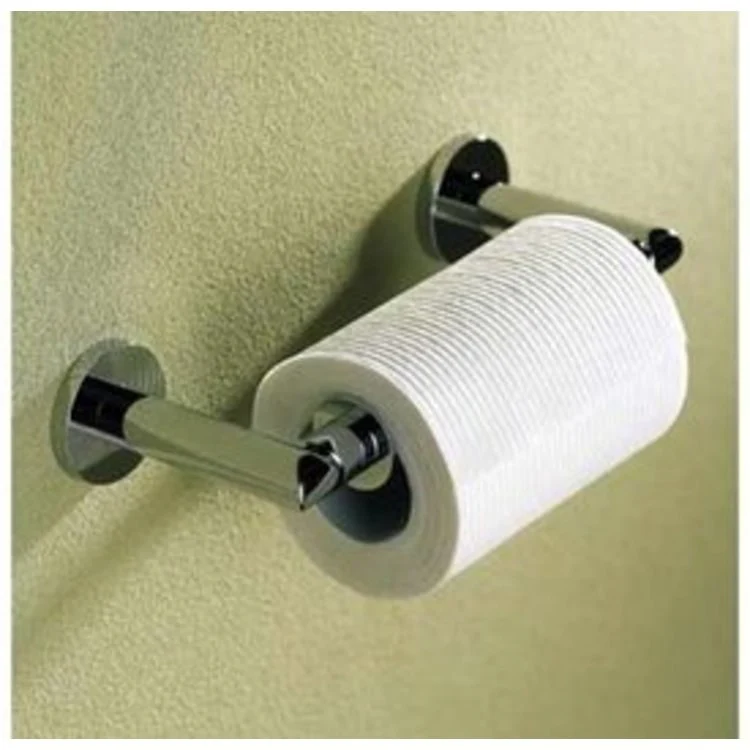 Toilet Paper Holder Sine 2 Post Spring Loaded Polished Chrome Brass 7 Inch 3-3/5 Inch Wall Mount - Frankwebs