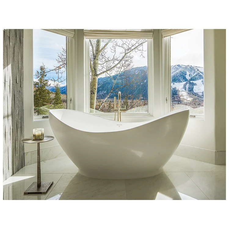 Air Tub Juliet 72 x 35 Inch Freestanding Air Bath Center White Matte Oval Sculpturestone 102 Gallons 32-1/2 Inch - Frankwebs