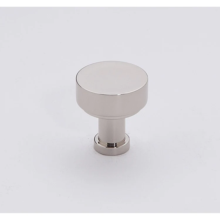 Knob Moderne Round Unlacquered Brass Brass 3/4 Inch 7/8 Inch 3/8 Inch - Frankwebs