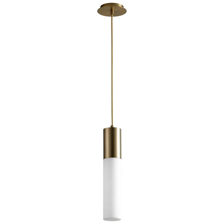 Magnum Single-Light Pendant with Glass Shade - Aged Brass - Frankwebs