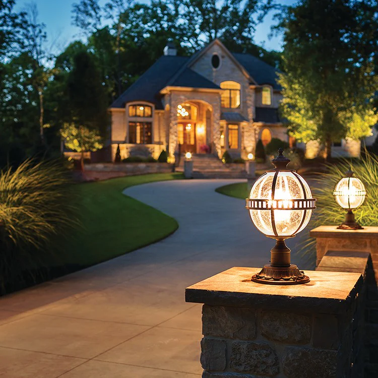 Halleron Three-Light Outdoor Post Lantern - Frankwebs