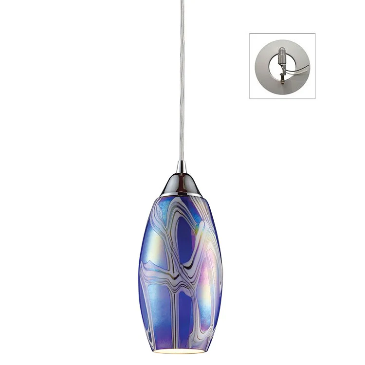 Iridescence Single-Light Pendant with Recessed Light Kit - Frankwebs