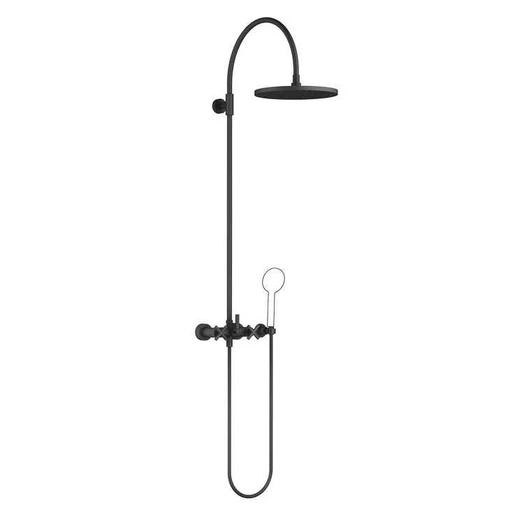 Shower Set TARA Exposed with Mixer Less Handshower 3 Cross/Lever Matte Black 1.8 Gallons per Minute - Frankwebs