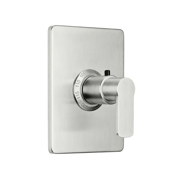 Thermostatic Trim Arpeggio Rectangular 3/4 Inch 1 Lever Polished Chrome ADA for Requires Rough Valve TH75-R Handle and Escutcheon Brass - Frankwebs