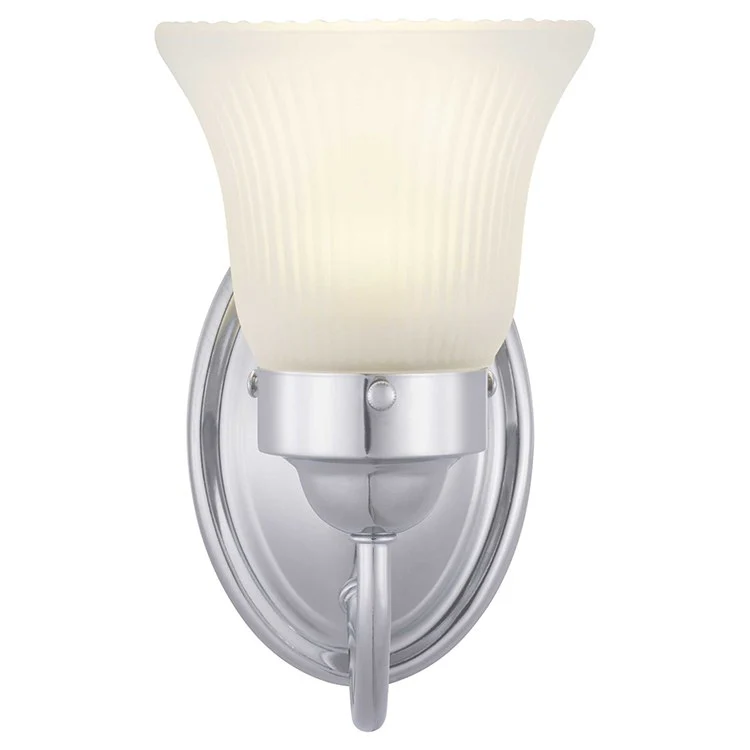 Fluted Glass Single-Light Bathroom Wall Sconce - Frankwebs