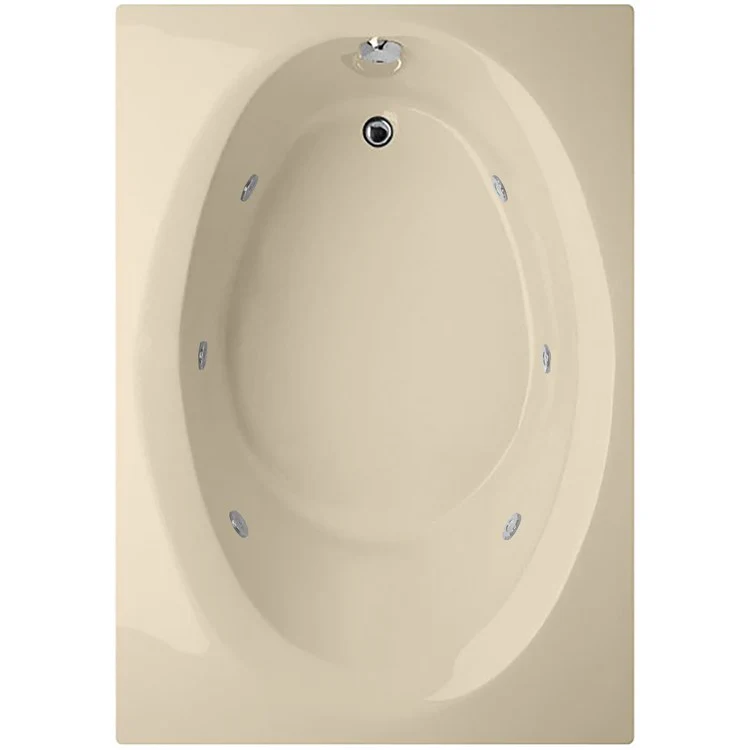 Whirlpool Tub Designer Collection Ovation 60 x 42 x 20 Inch Drop-In End Drain Biscuit Oval - Frankwebs