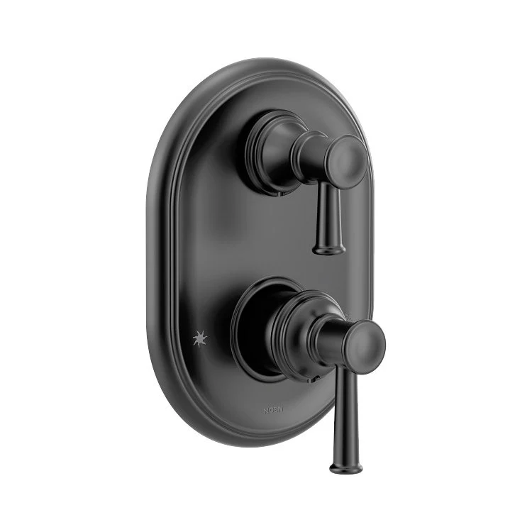 Transfer Valve Trim Belfield M-Core 3-Series with Integrated Diverter 2 Lever Matte Black ADA - Frankwebs