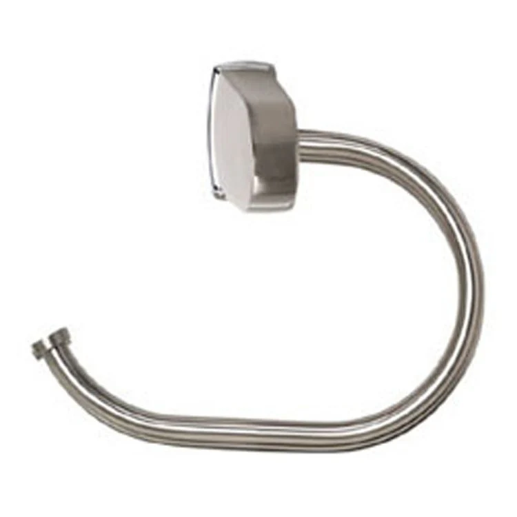 Toilet Paper Holder Euro Bath Single Post Satin Nickel Brass 8-3/16 Inch 3-1/8 Inch Wall Mount - Frankwebs