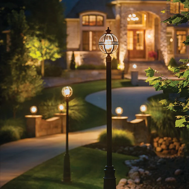 Halleron Three-Light Outdoor Post Lantern - Frankwebs