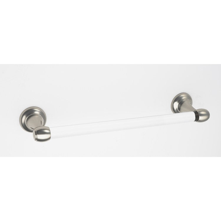 Towel Bar Royale Acrylic Bath 18 Inch Satin Nickel Brass 3-1/8 Inch - Frankwebs