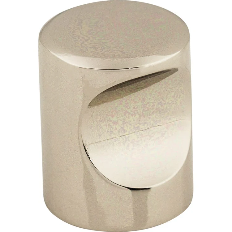 Knob Nouveau Indent Round Polished Nickel Zinc Alloy 3/4 Inch 1 Inch - Frankwebs