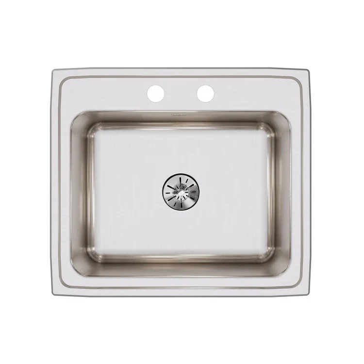 Kitchen Sink Lustertone Classic 25 x 22 Inch Single Bowl with Perfect Drain 2 Hole Lustrous Satin Drop-In - Frankwebs