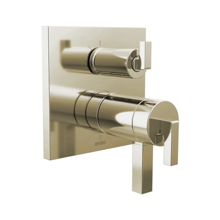 Thermostatic Trim Frank Lloyd Wright with 3 Function Integrated Diverter Trim Less Handle Brilliance Luxe Nickel ADA 7.2 Gallons per Minute Zinc - Frankwebs