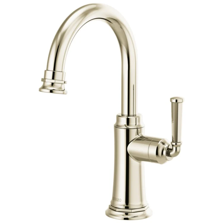 Beverage Faucet Rook Cold Water 1 Lever ADA Brilliance Polished Nickel 360 Degree Swivel - Frankwebs