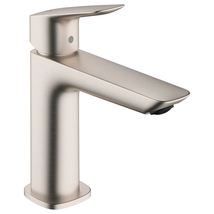 Lavatory Faucet Logis Fine 1 Lever ADA WaterSense Brushed Nickel 1.2 Gallons per Minute Less Drain 1 Hole AirPower EcoRight ComfortZone - Frankwebs
