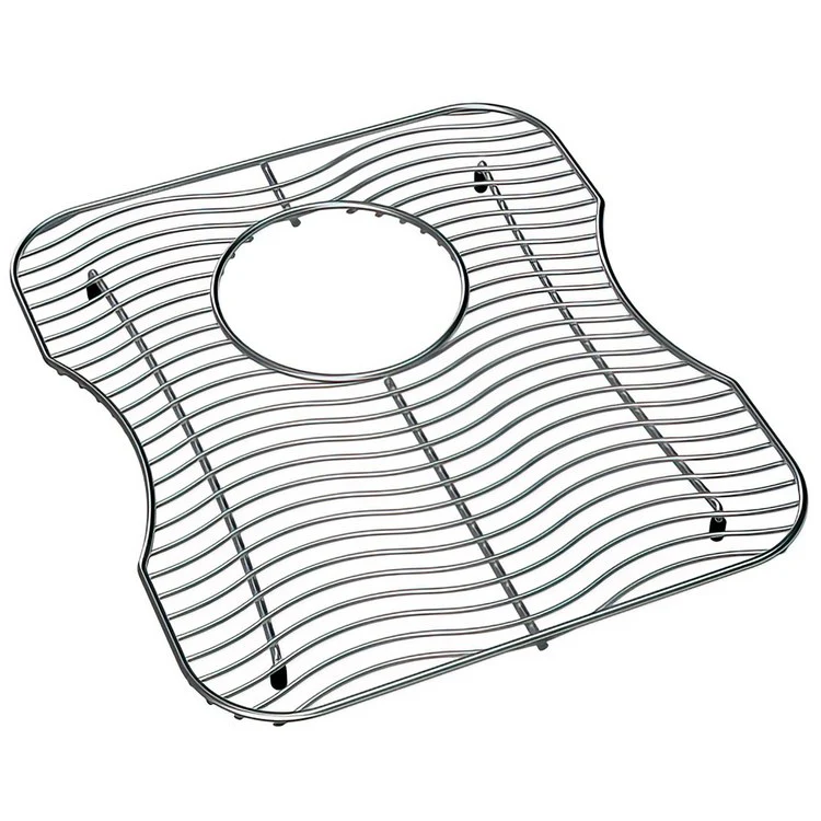 Sink Grid Bottom Grid 12.5 x 14.5 Inch Polished Stainless Steel for Bowls with Rear Center Drain Opening - Frankwebs